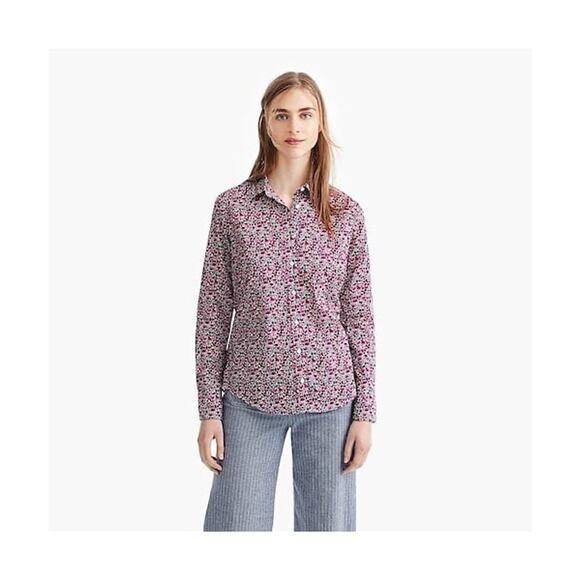 J.Crew x Liberty London Slim Perfect Button Down Shirt Floral Pink Fuchsia – 6 - Picture 1 of 14